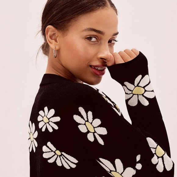 And Lemons Daisy Cardigan Sweater Xs 